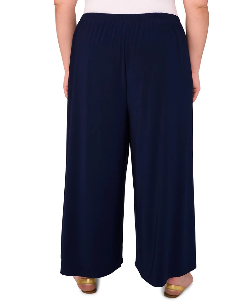 Vince Camuto Plus Solid Pull-On Wide-Leg Pants