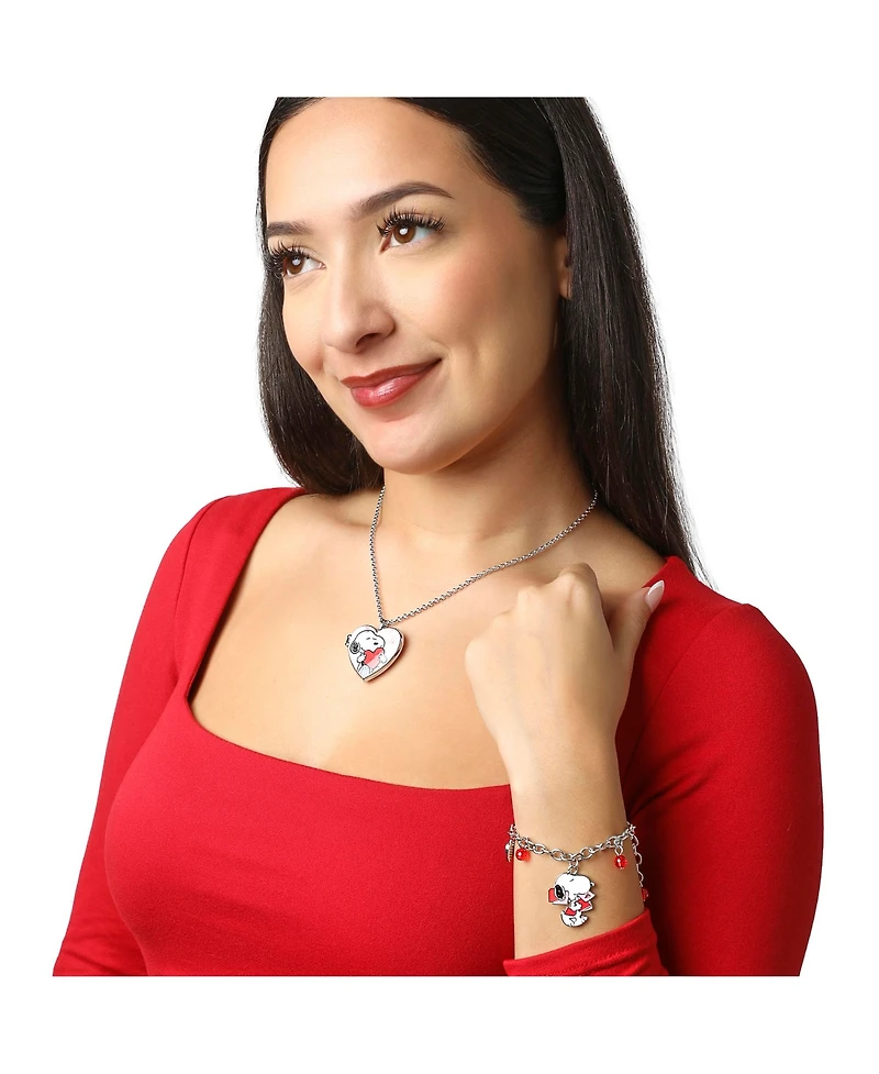 Peanuts Snoopy Heart Letter Bracelet