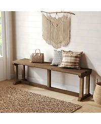 Tribesigns 59" Farmhouse Entryway Bench, Bed Seat