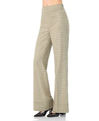 Ivonne Women's High-Waisted Semi-Flare Trousers