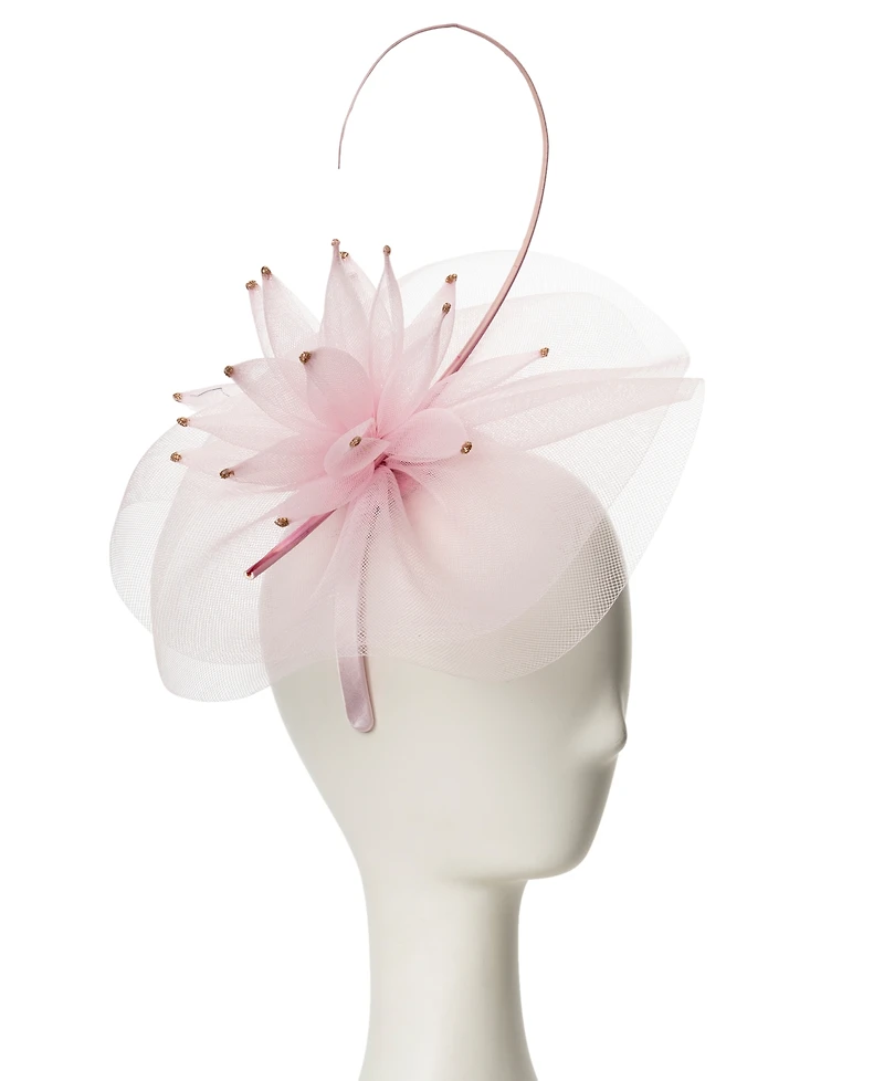 August Hats Mesh Flower Bead Fascinator Hat