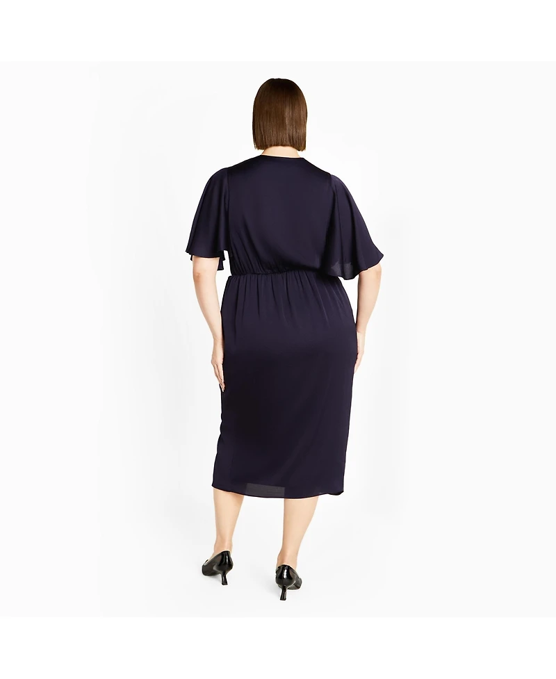 City Chic Women's Plus Soft Ruffle Dress
