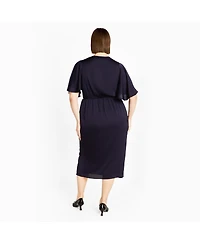 City Chic Women's Plus Soft Ruffle Dress