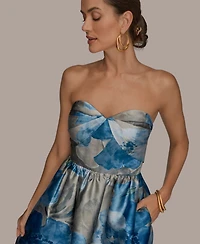 Donna Karan New York Women's Sweetheart Neck Floral Ball Gown