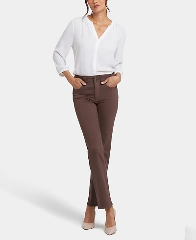 Nydj Women's Marilyn Straight Wide Waistband Jeans