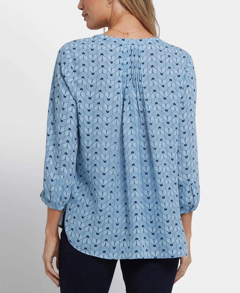 Nydj Women's Pintuck 3/4 Sleeve Top