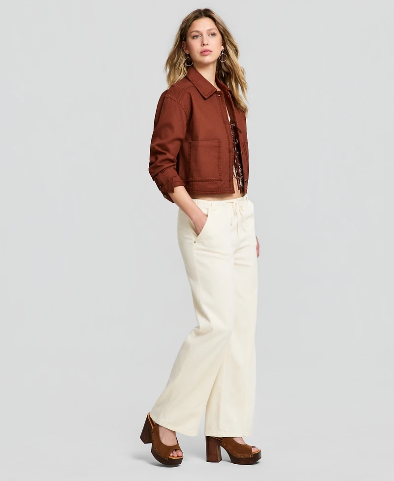 And Now This Women's Tie-Waist Drapey Jeans, Macy's Exclusive