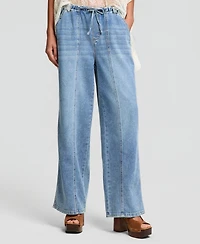 And Now This Women's Tie-Waist Drapey Jeans, Macy's Exclusive