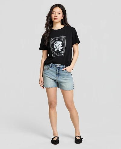 And Now This Women's Studded Jean Shorts, Macy's Exclusive