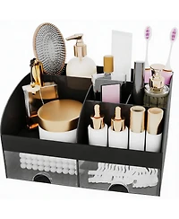 Yigii Makeup Organizer with 6 Sections & 2 Drawers for Desk, Bathroom, & Bedroom
