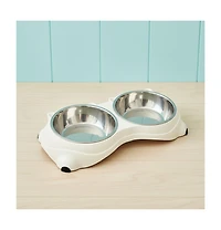 Aostirmotor Macaron Stainless Steel Pet Bowl Set, 2 x 600ml Bowls