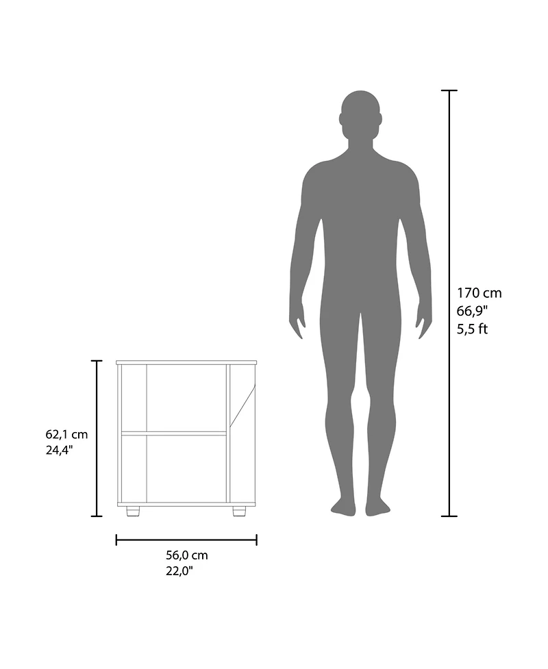 Fm Furniture Gila Bend Under Sink Storage Cabinet, Compact Design, with Two Shelves for Organizing Bathroom Items