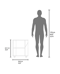 Fm Furniture Gila Bend Under Sink Storage Cabinet, Compact Design, with Two Shelves for Organizing Bathroom Items