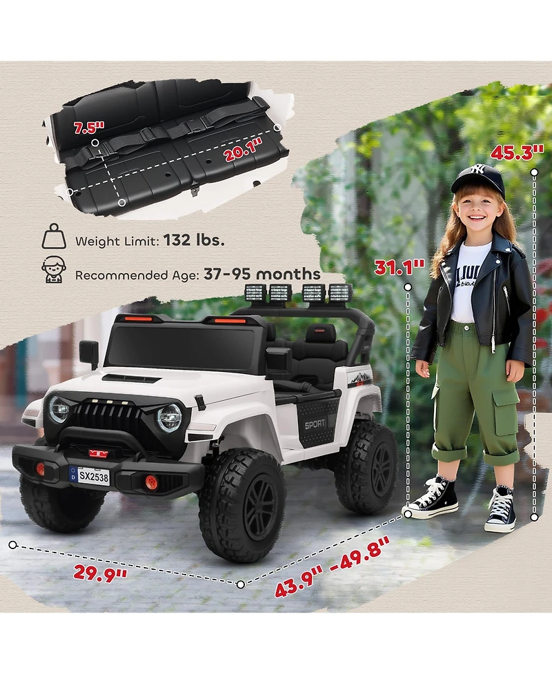 Hongge 24V Two Seat Kids Electric Ride On Truck with Remote