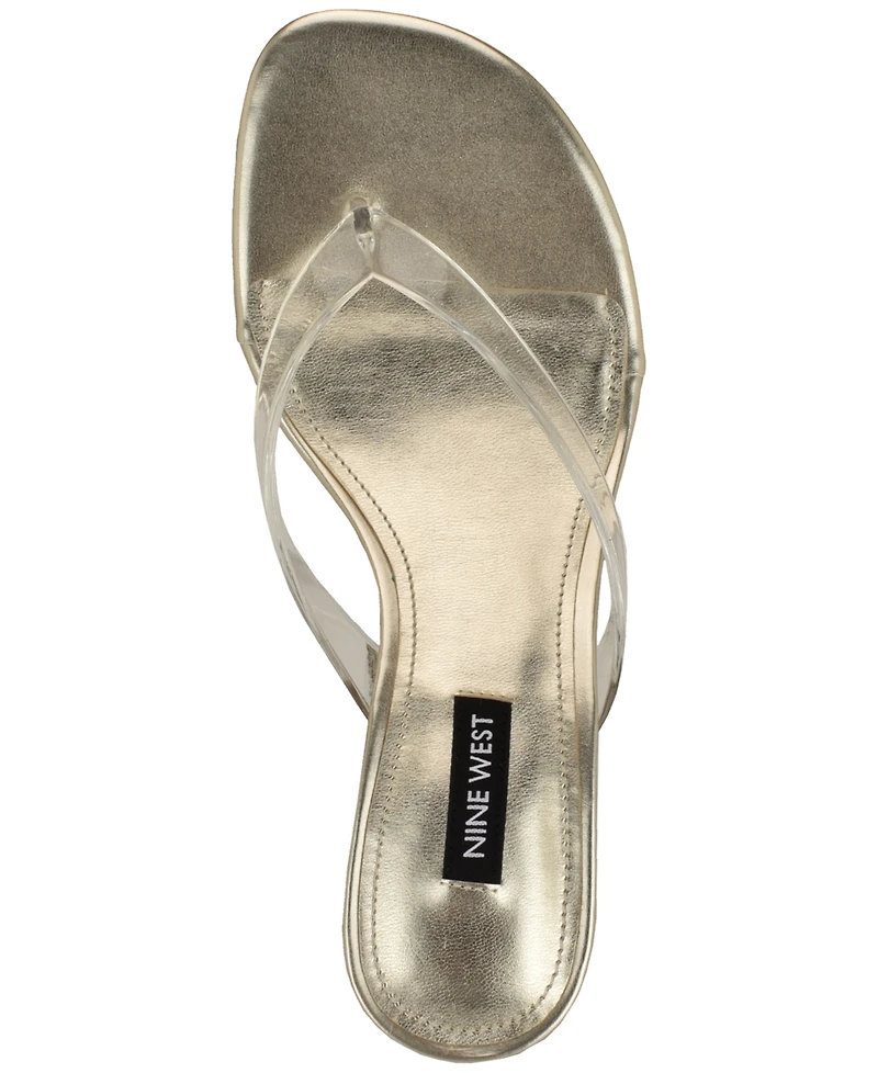 Nine West Women's Crisee Slip-On Kitten Heel Dress Sandals