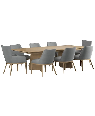 Loft 9-Pc. Wood Rectangle Dining Set (Table, 6 Side Chairs, and 2 Arm Chairs)