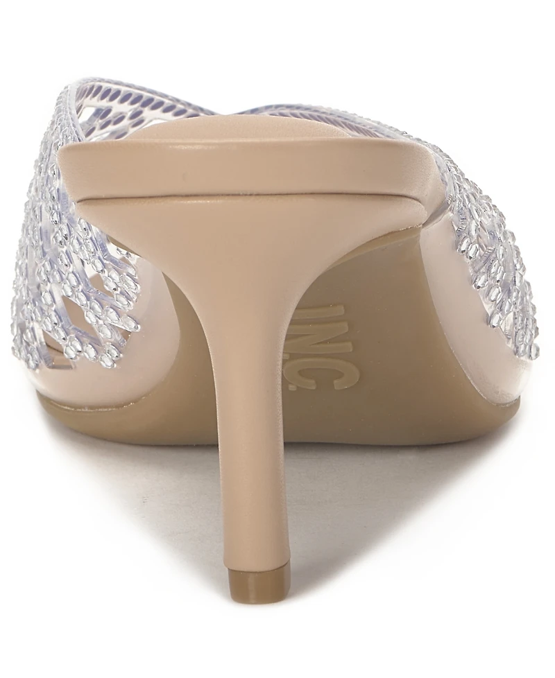 I.n.c. International Concepts Women's Gaylian Vinyl Heel Slip-On Sandals, Macy's Exclusive