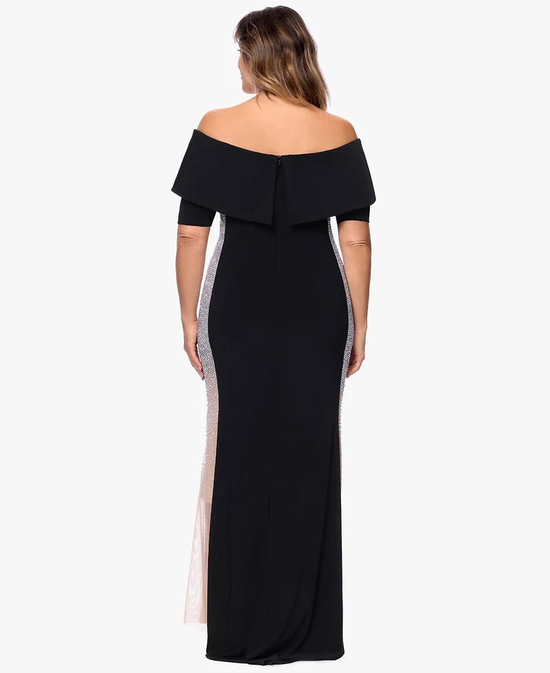 Xscape Plus Off-The-Shoulder Ball Gown
