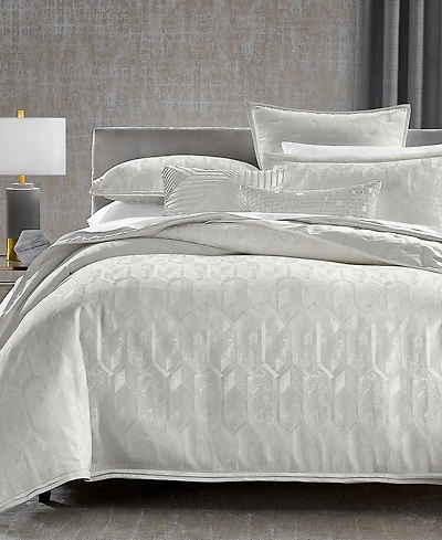 Hotel Collection Tessera Solid 3-Pc. Duvet Cover Set, Full/Queen, Macy's Exclusive
