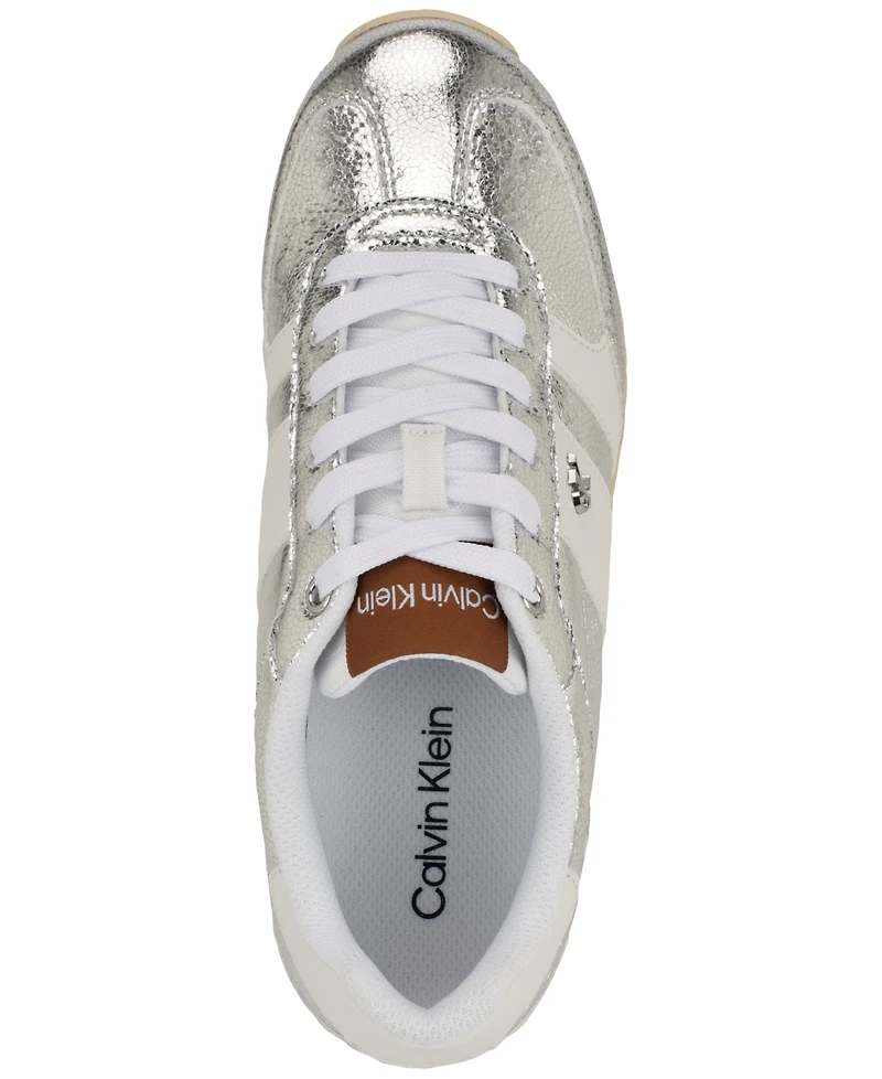 Calvin Klein Women's Anora Round Toe Lace-Up Sneakers