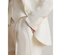 Lauren Ralph Petite Notch Lapel Twill Blazer