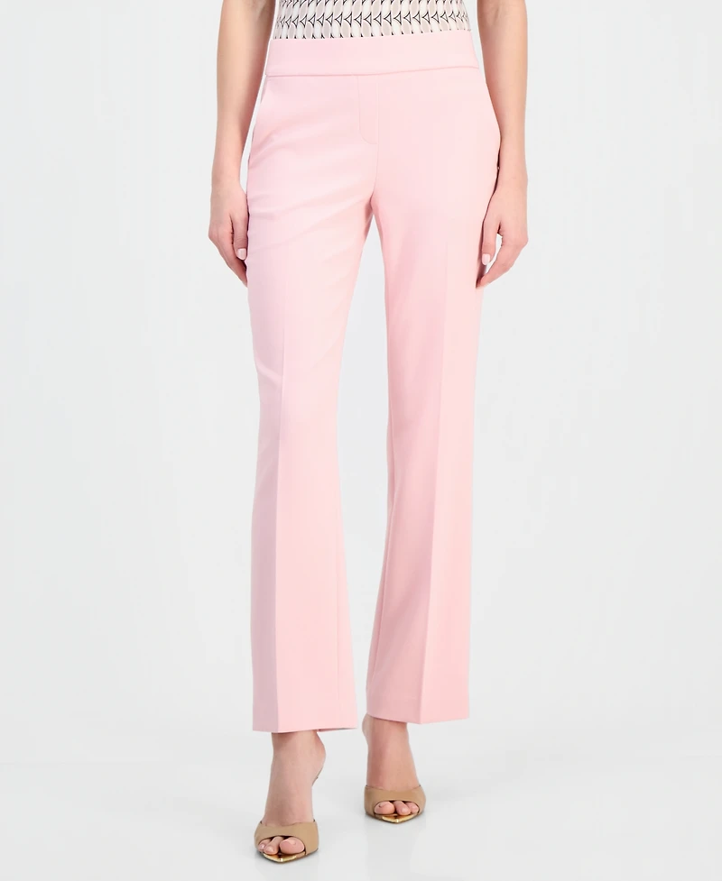 Anne Klein Women's Mid Rise Straight-Leg Pull-On Pants