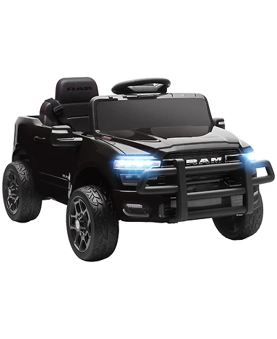 Qaba 12V Licensed Dodge Ram 3500 Kids Ride on Car with Dual Motors