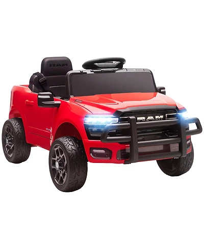 Qaba 12V Licensed Dodge Ram 3500 Kids Ride on Car with Dual Motors