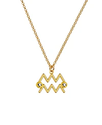 Oak & Luna Give Me a Sign Zodiac Name Necklace - Gold Vermeil