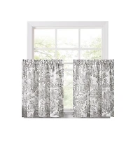 Ellis Curtain 2- Victoria Park Toile Room Darkening Window Rod Pocket Pair Set With 2 Tiers