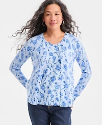 Style & Co Women's Printed Button-Front Cardigan, Macy's Exclusive
