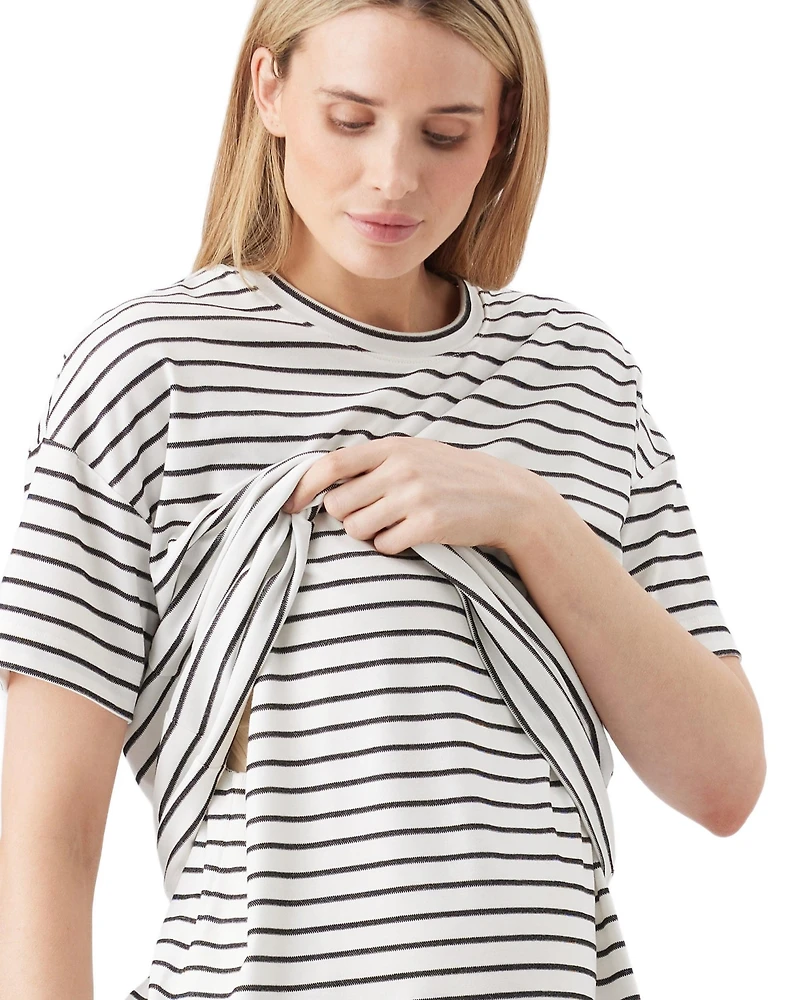 Ripe Maternity Women's Jada Stripe Nursing Tee