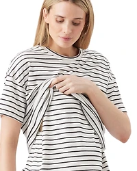 Ripe Maternity Women's Jada Stripe Nursing Tee