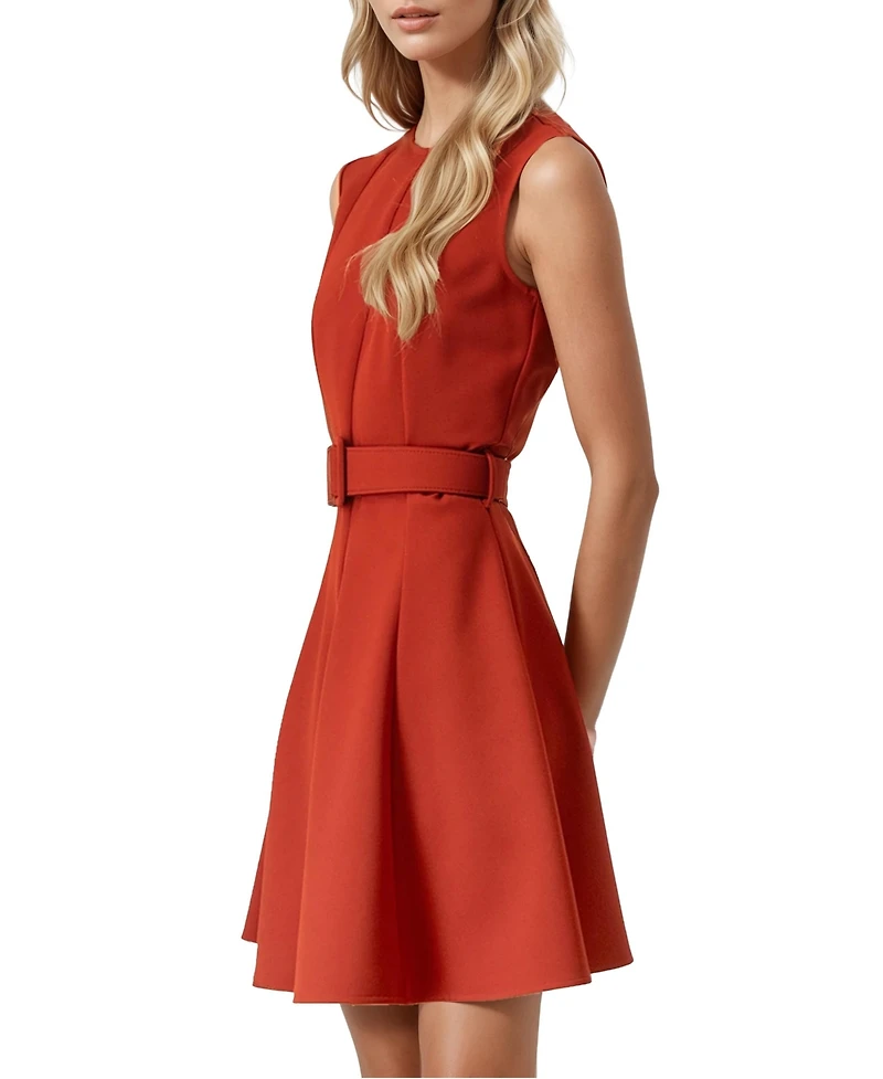 Ivonne Women's A-Line Belted Dress