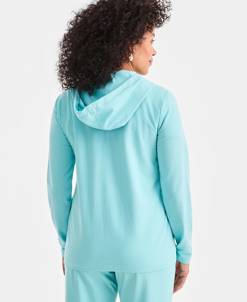 Style & Co Women's Zip-Front Hooded Sweatshirt, Created for Macy's