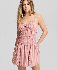 And Now This Women's Striped Ruffle-Trim Mini Dress, Macy's Exclusive
