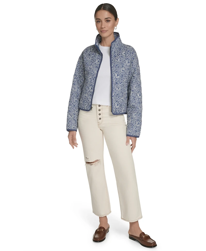 Levi's Women's Quilted Short Liner Zipper Jacket