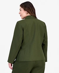 Le Suit Plus Two-Button Shawl Collar Blazer & Pant