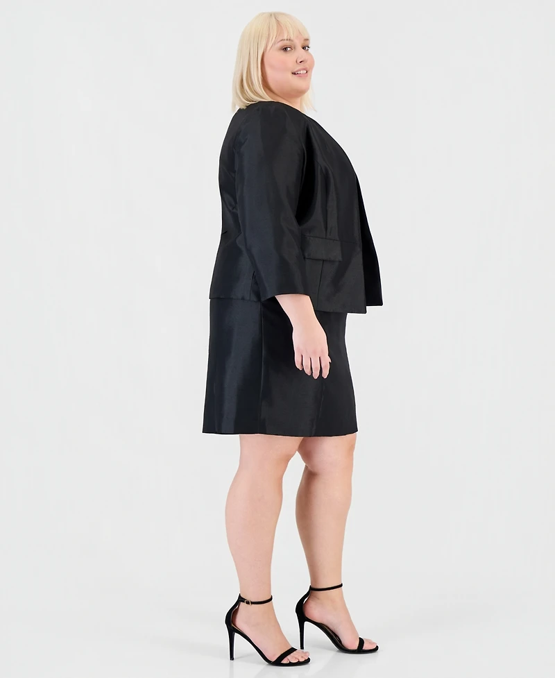 Le Suit Plus Open-Front Jacket & Sleeveless Sheath Dress