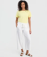 Nautica Women's Drawstring-Waist Pull-On Ankle Pants