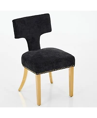 Streamdale Furniture Mid Century Modern Chenille Dining Chairs, Set of 2