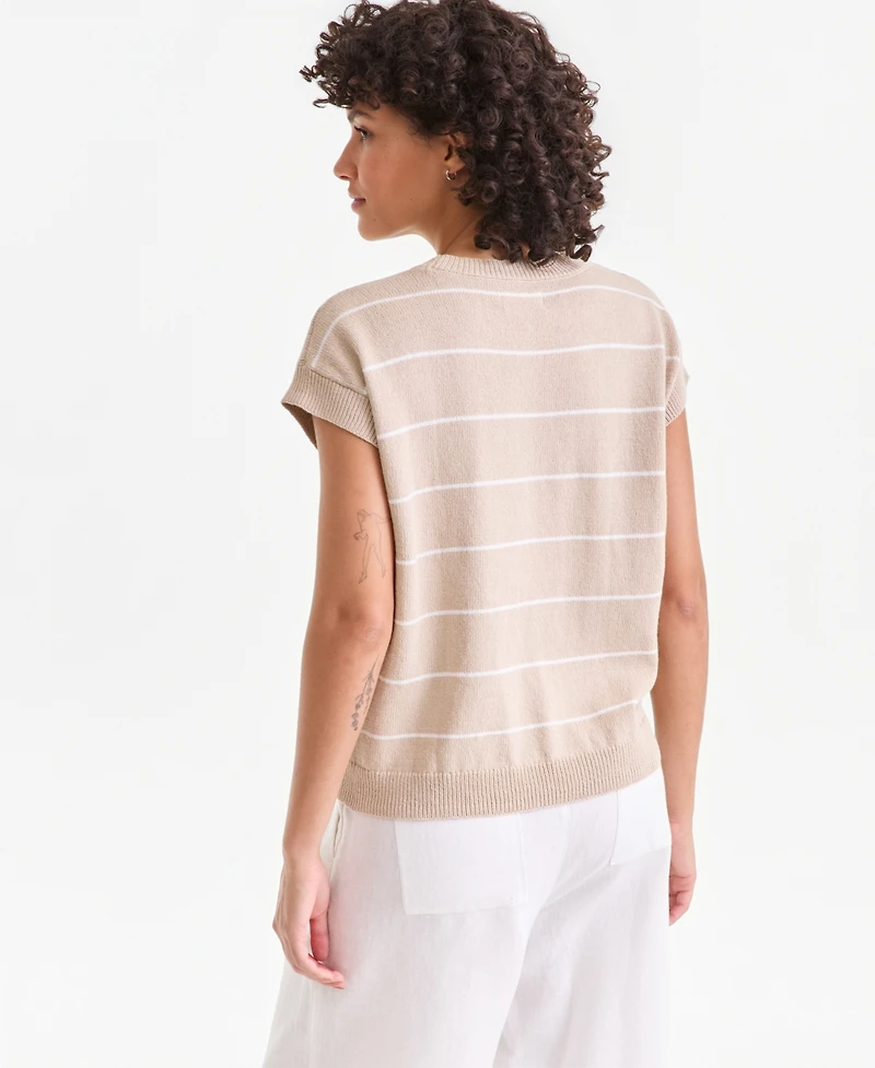 Charter Club Women's Striped Crewneck Sweater, Macy's Exclusive