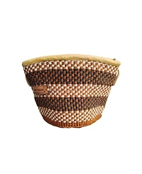 Life Damier Pattern Handwoven Sisal Straw Crossbody Shoulder Bag