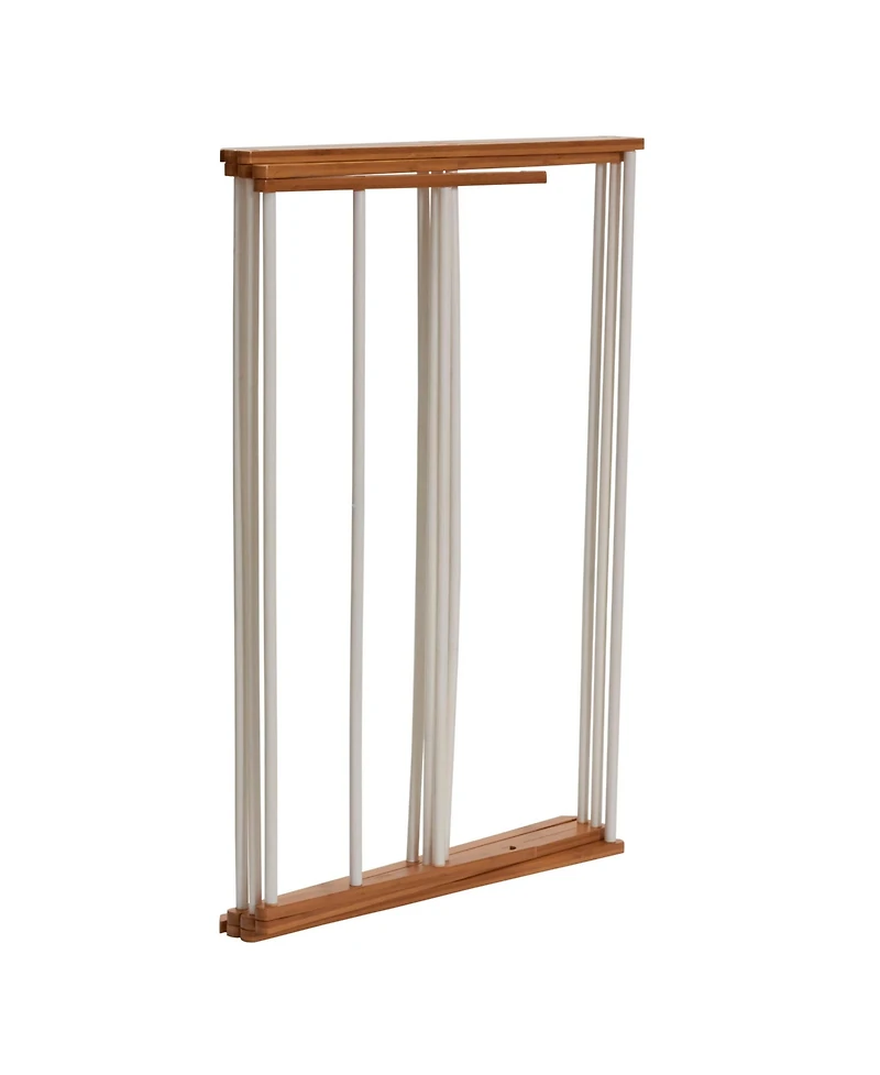 Household Essentials Bamboo and Metal Wall Mount Extendable Drying Rack