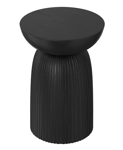 Simpli Home Boyd 13" Mango Wood Solid Line Accent Table