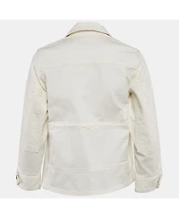 Pre-Owned Zadig & Voltaire Women's White Cotton Drill Button Front Kimi Jacket