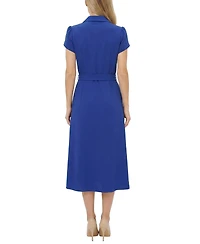 Ny Collection Petite Midi Petal Sleeve Dress