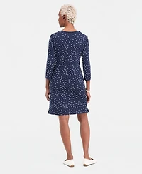 Style & Co Women's Printed Boat-Neck Knit Dress, Macy's Exclusive