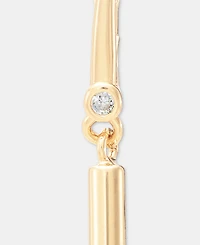 Dkny Two-Tone Bar Statement Double Drop Earrings