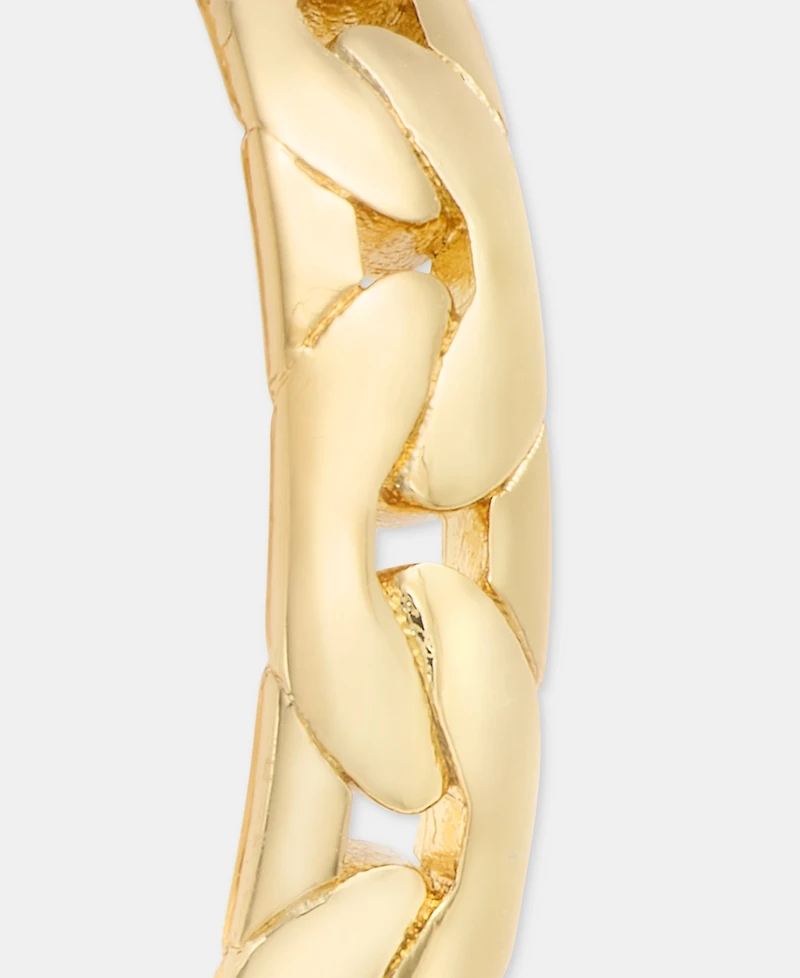 Dkny Chain Open Dynamic Hoop Earrings